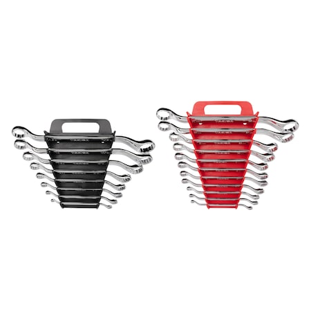 Tekton 45-Degree Offset Box End Wrench Set with Holder, 19-Piece (1/4-1-1/4 in., 6-32 mm) WBE91302